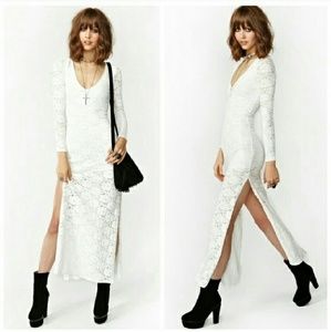 Nasty gal white lace dress